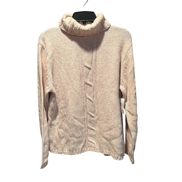 Carolyn Taylor Essentials Turtleneck Sweater in Pink Combo Large NWT - Picture 1 of 7
